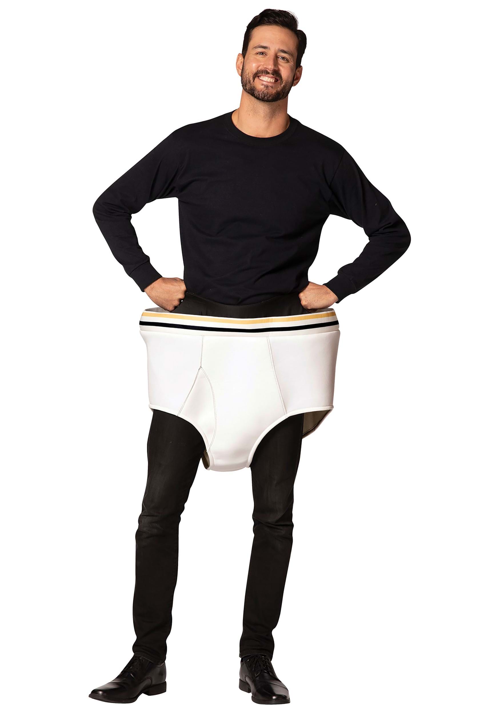 Tighty Whities Underwear Fancy Dress Costume For Adults