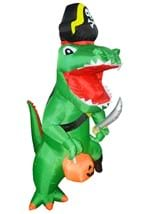 7' Inflatable Pirate Dinosaur Decoration Alt 1