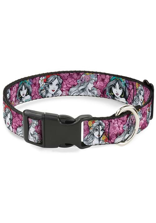 Princess Sketch Floral Plastic Clip Pet Collar