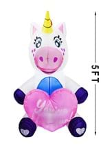 5FT Tall Loving Unicorn Inflatable Decoration Alt 3