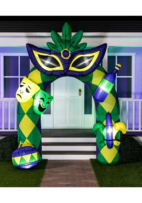 9.5FT Tall Jumbo Mardi Gras Arch Inflatable Decora