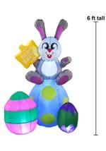 6FT Large Bunny on Eggs Inflatable Decoration Alt 3