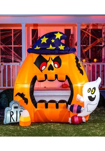 7 Foot Tall Large Pumpkin Photobooth Inflatable Decor