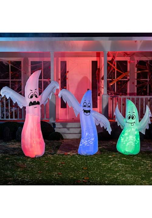 Set of 3 Small Medium Large Inflatable Ghosts Prop Main