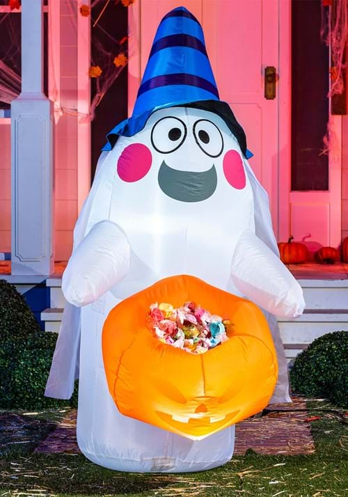 5FT Tall Candy Basket Ghost Inflatable Decoration Main