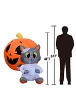 4FT Tall Mummy Cat Pumpkin Inflatable Decoration Alt 4