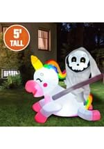 5FT Tall Reaper Riding Unicorn Inflatable Decorati Alt 2