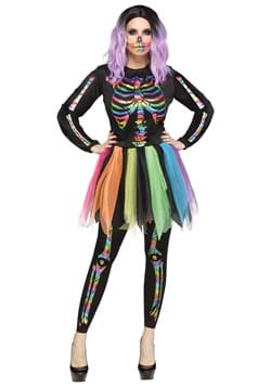 Rainbaby Costume di Halloween per Donna Cosplay di Moda Teschio Stampa Digitale Tuta 3D Catsuit 