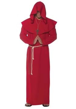 Mens Plus Size Monk Red Robe Costume