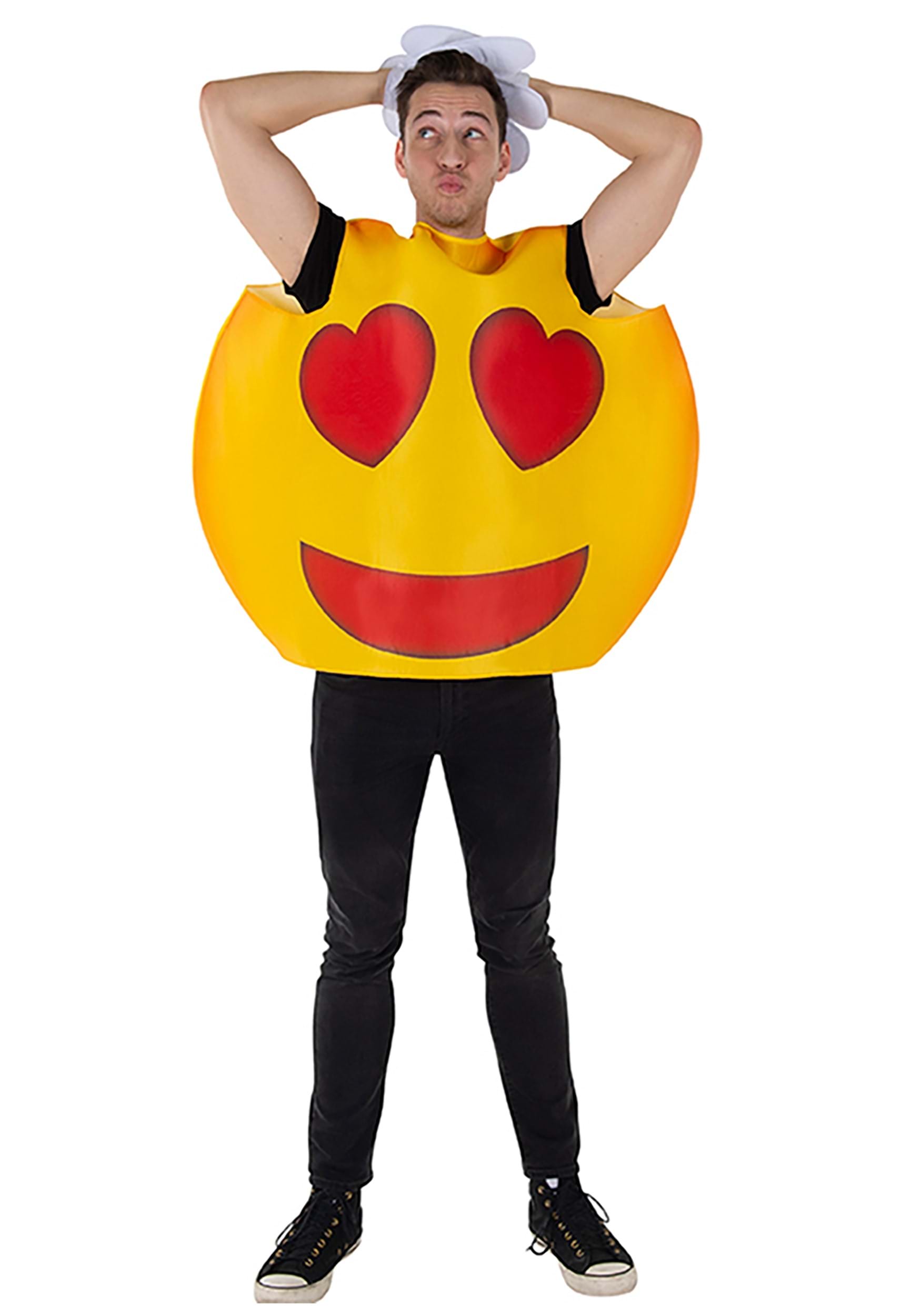 Emoji Heart Smiley Adult Fancy Dress Costume