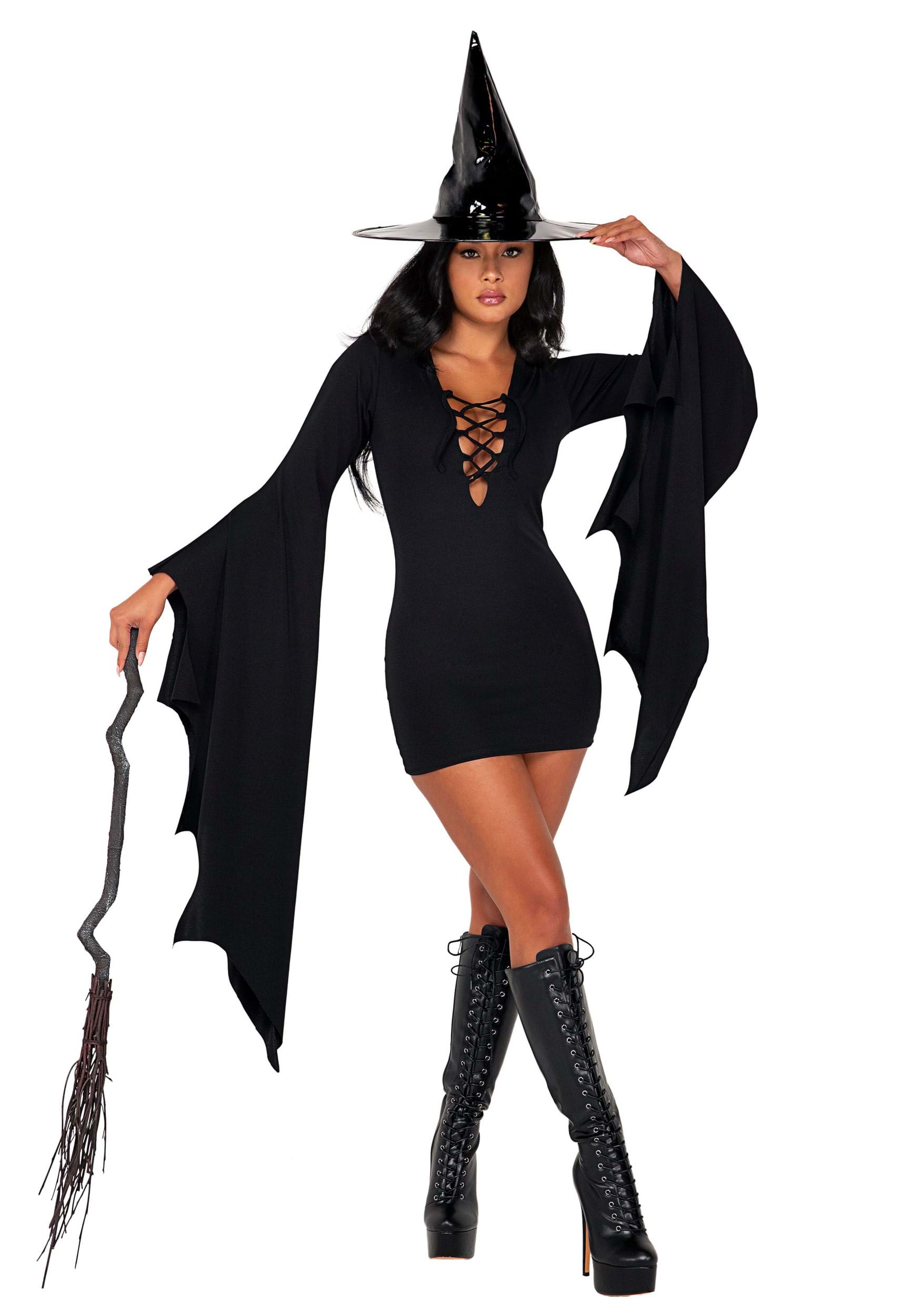 Midnight Coven Witch Fancy Dress Costume For Women