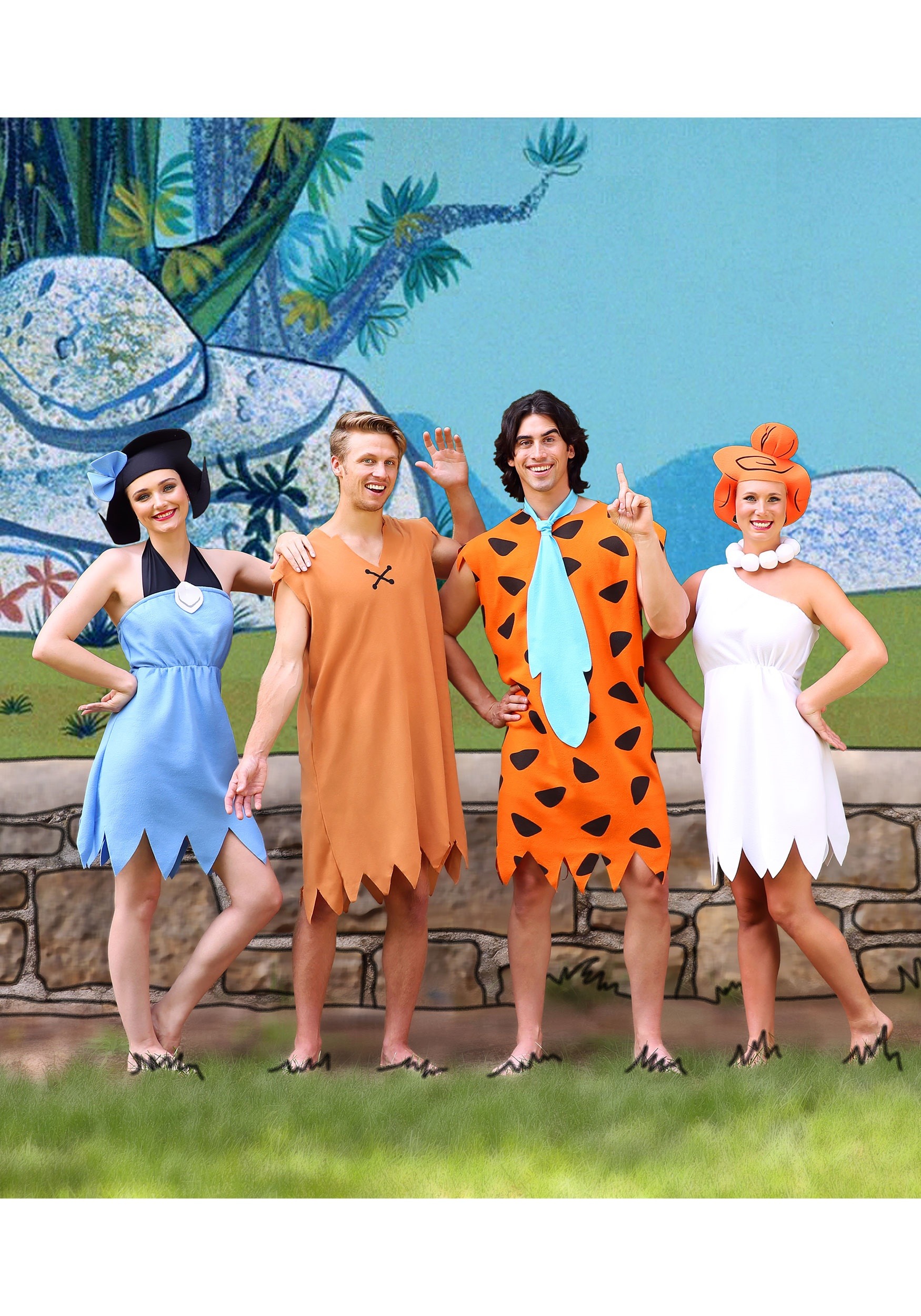 Adult Barney Rubble Fancy Dress Costume , Adult The Flintstones Fancy Dress Costumes