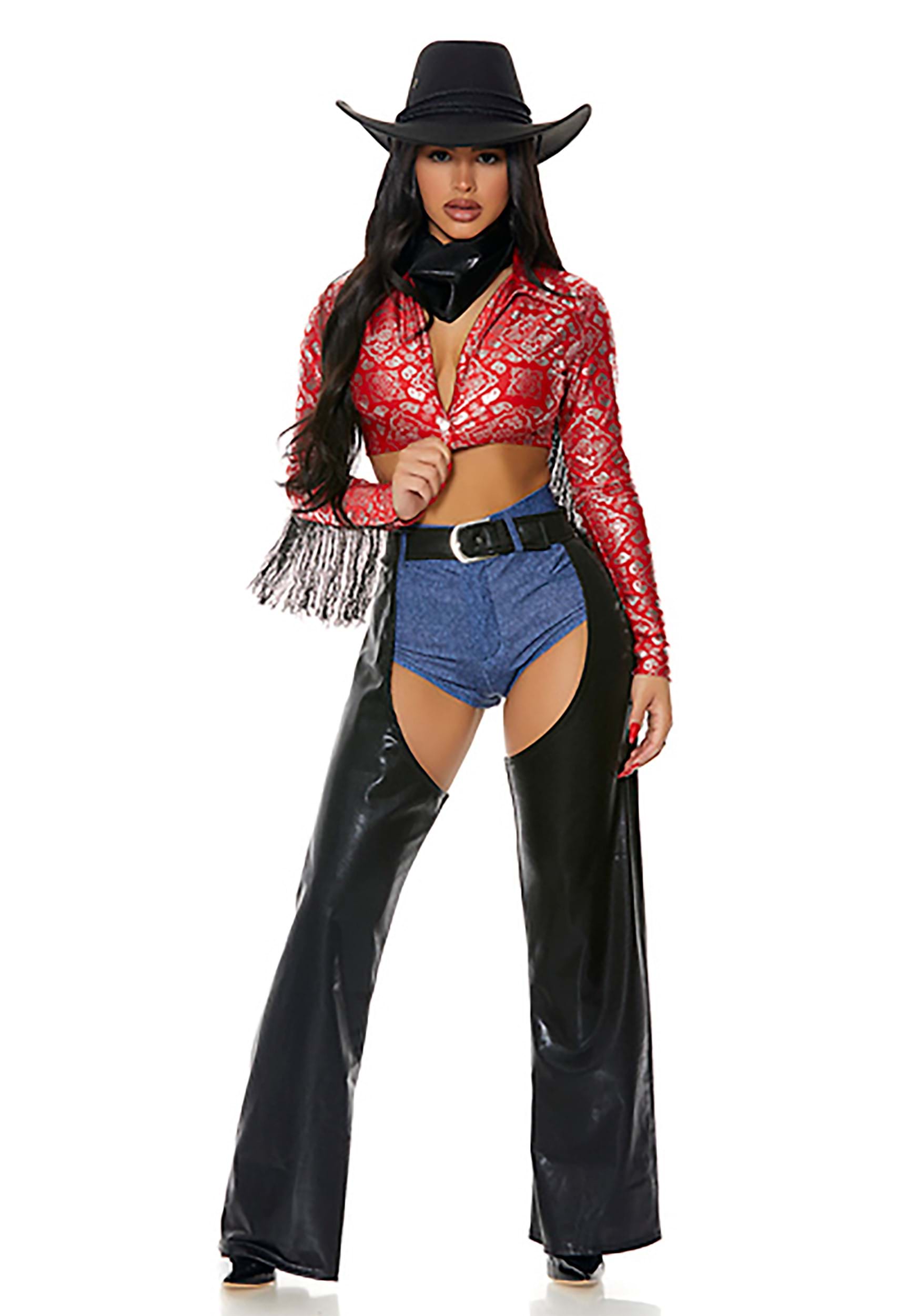 Women's Sexy Saddle Up Cowgirl Fancy Dress Costume