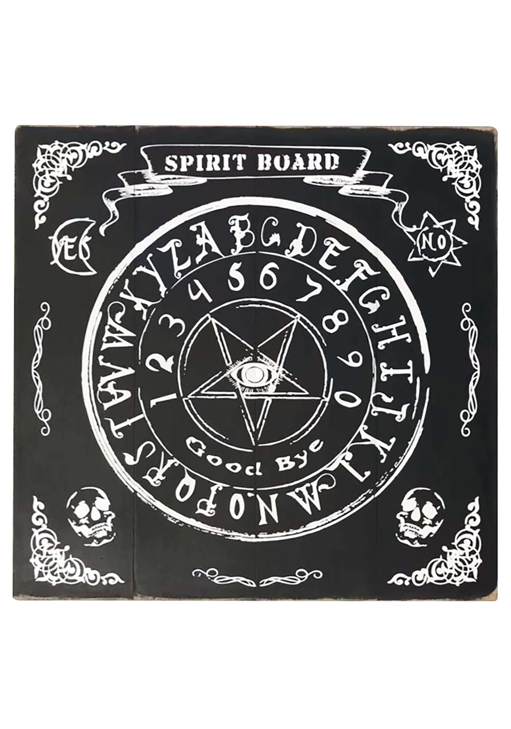 19 Inch Hanging Spirit Board Sign Prop , Hanging Halloween Signs