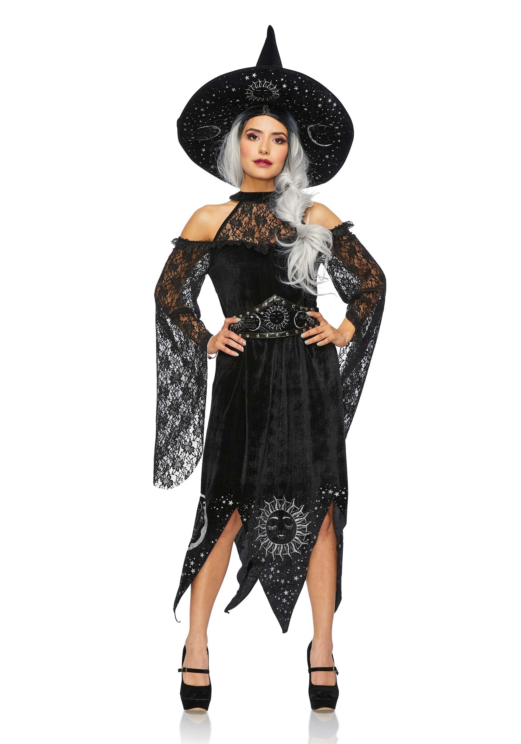 Black Mystic Witch Women's Fancy Dress Costume