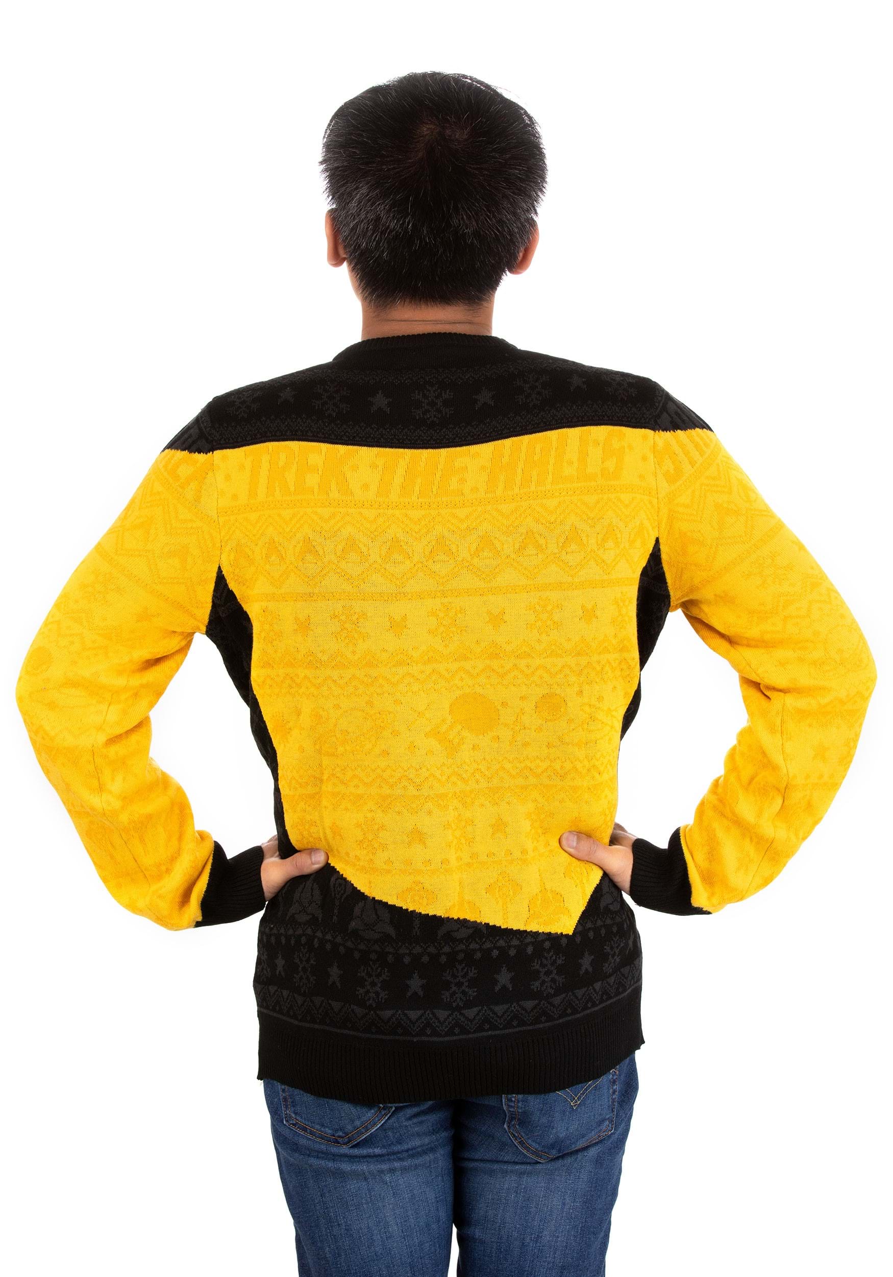 Star Trek Yellow Christmas Sweater