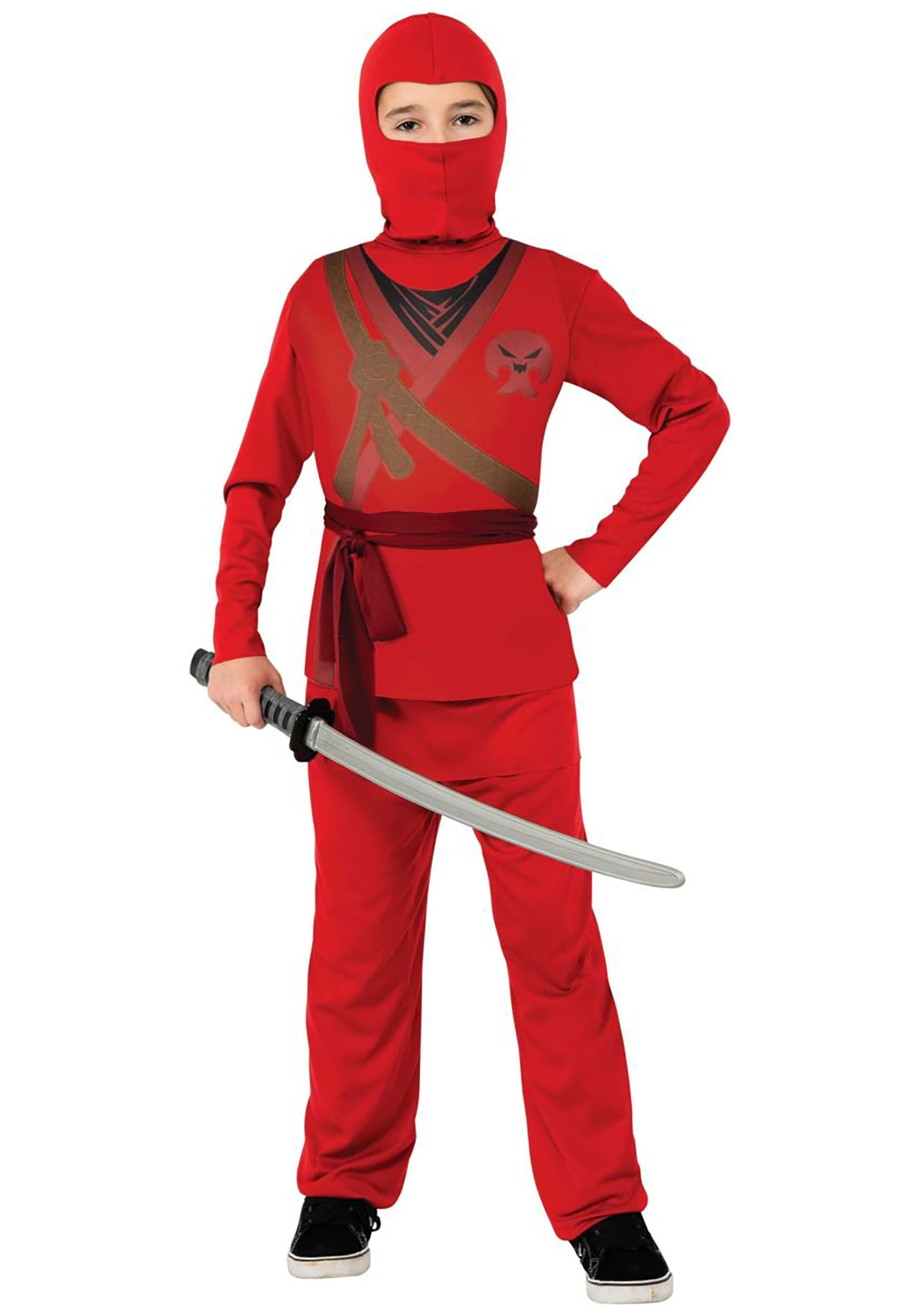 Red Ninja Child Fancy Dress Costume