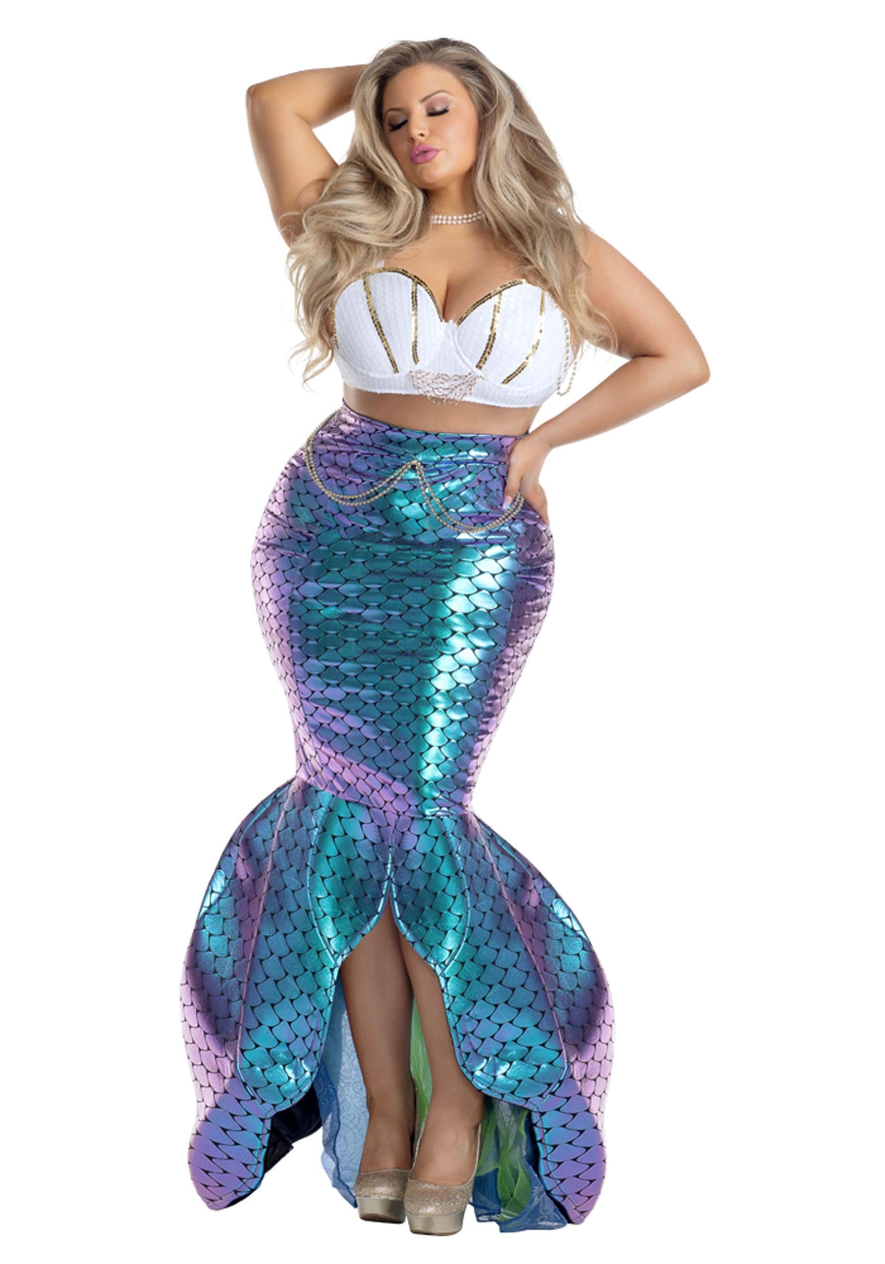 Plus Size Under The Sea Mermaid Women's Fancy Dress Costume