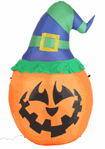 Witchy Jack O Lantern Inflatable Decoration Alt 2