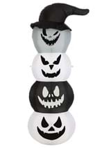 Black and White Stacked Jack O Lantern Inflatable  Alt 2