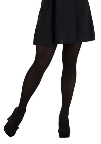 Women's Black Banded Gothic Tights