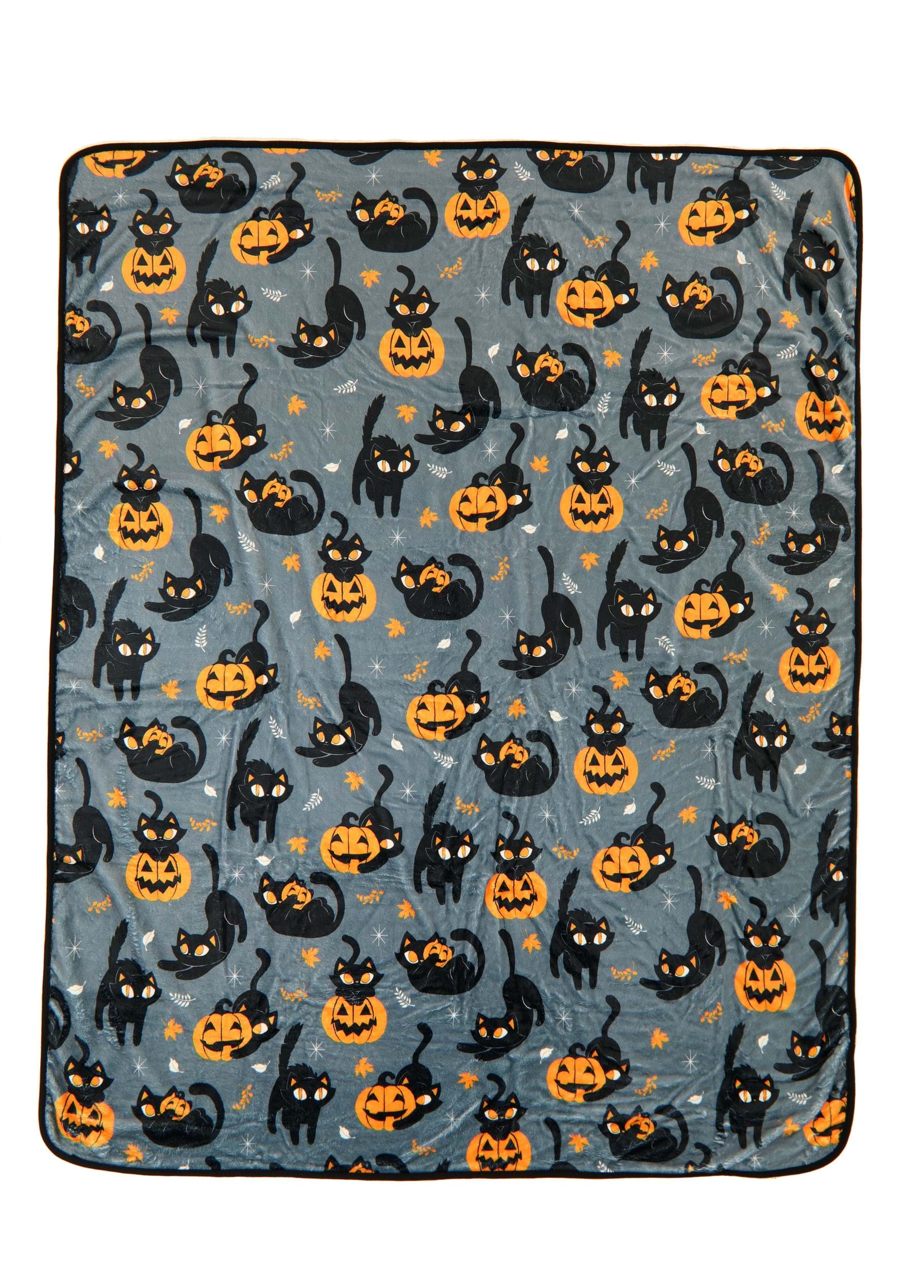 Quirky Black Kitty Comfy Throw | Halloween Blankets