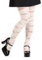 White Cross Banded Gothic Tights