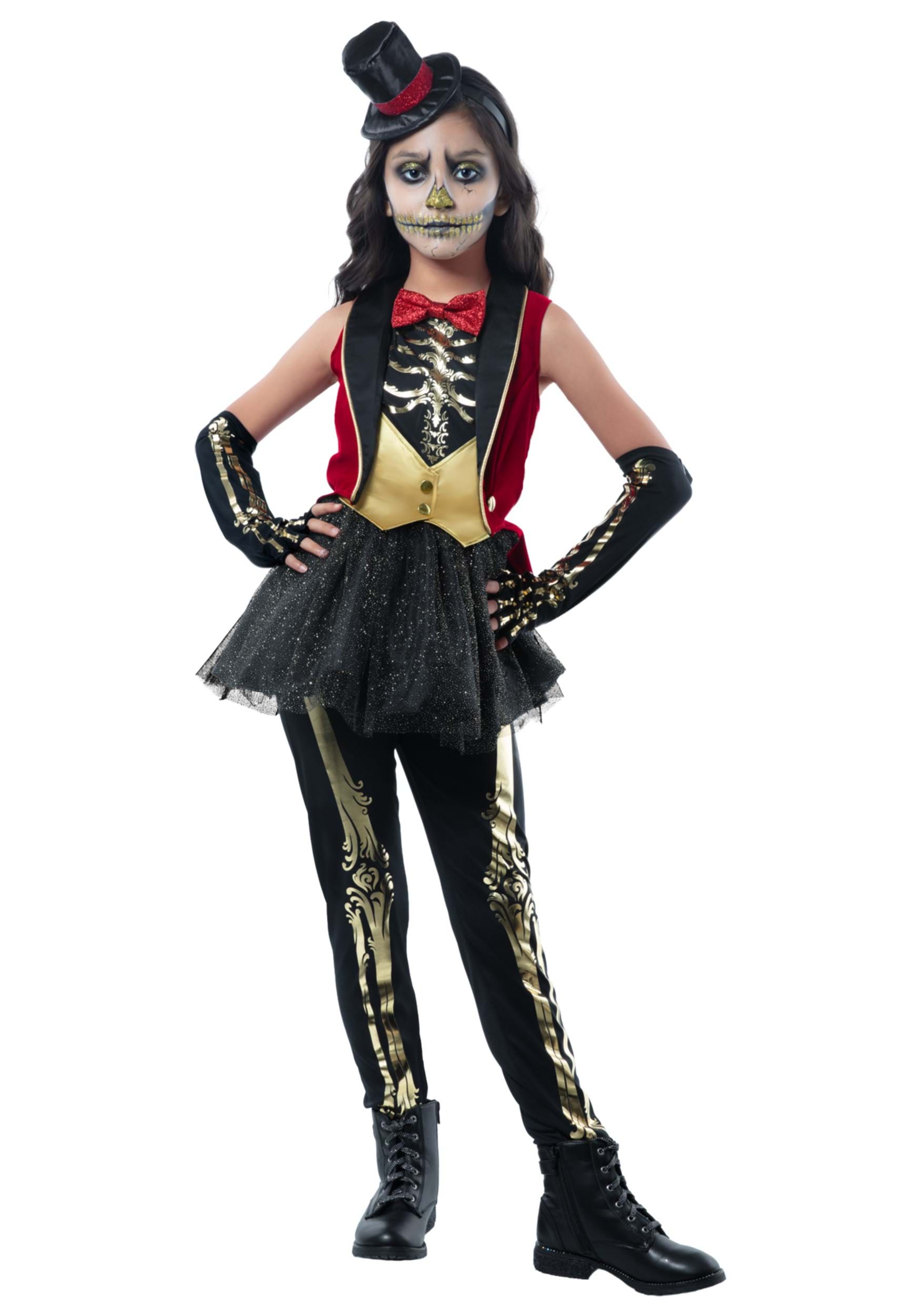 Circus Skeleton Kid's Fancy Dress Costume