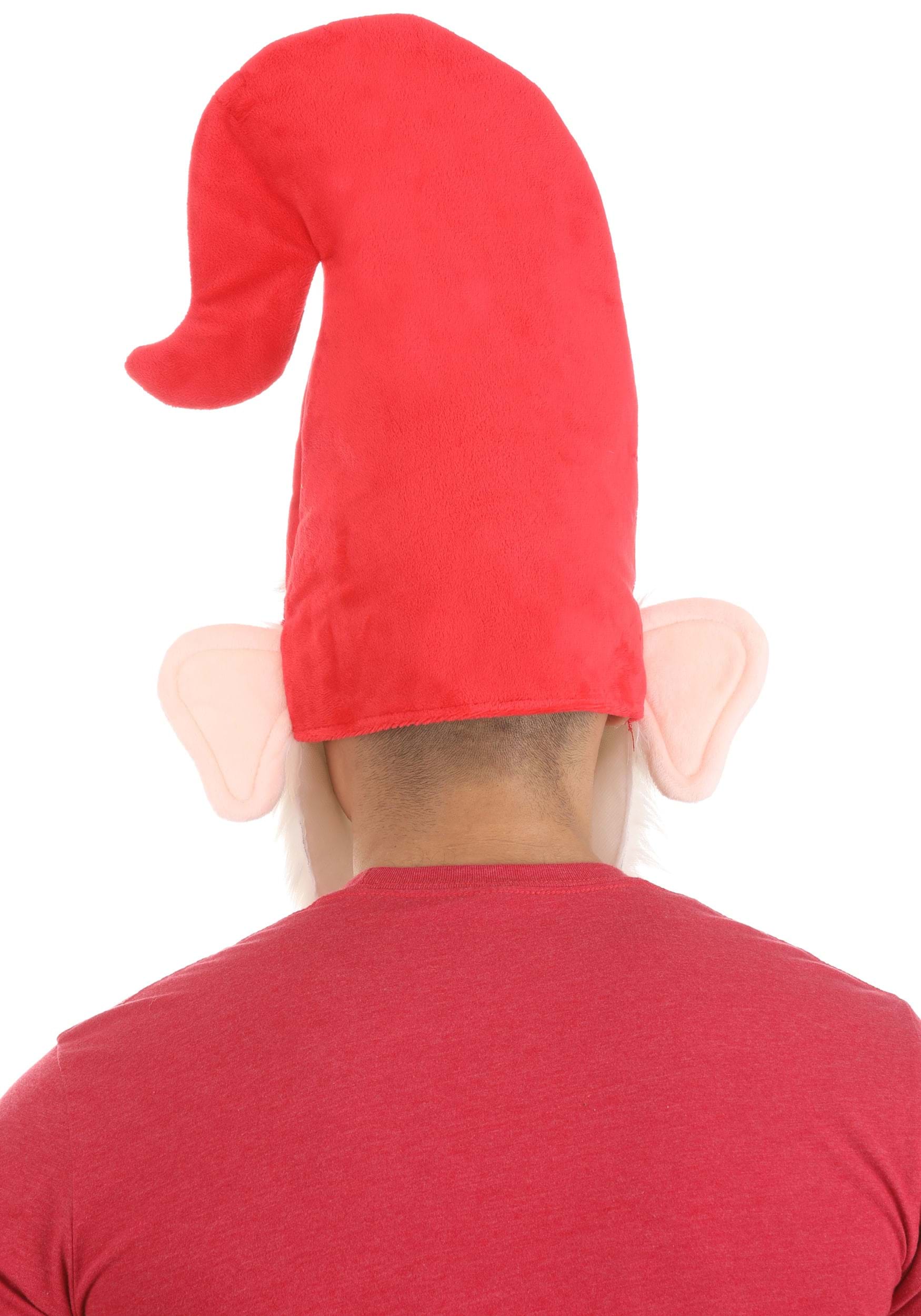Oversized Red Gnome Hat With White Beard