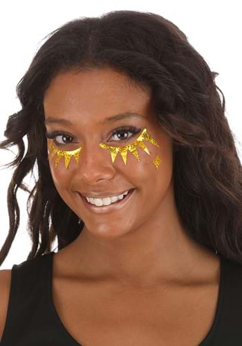 Sunshine Holographic Face Decals in Gold Sparkle