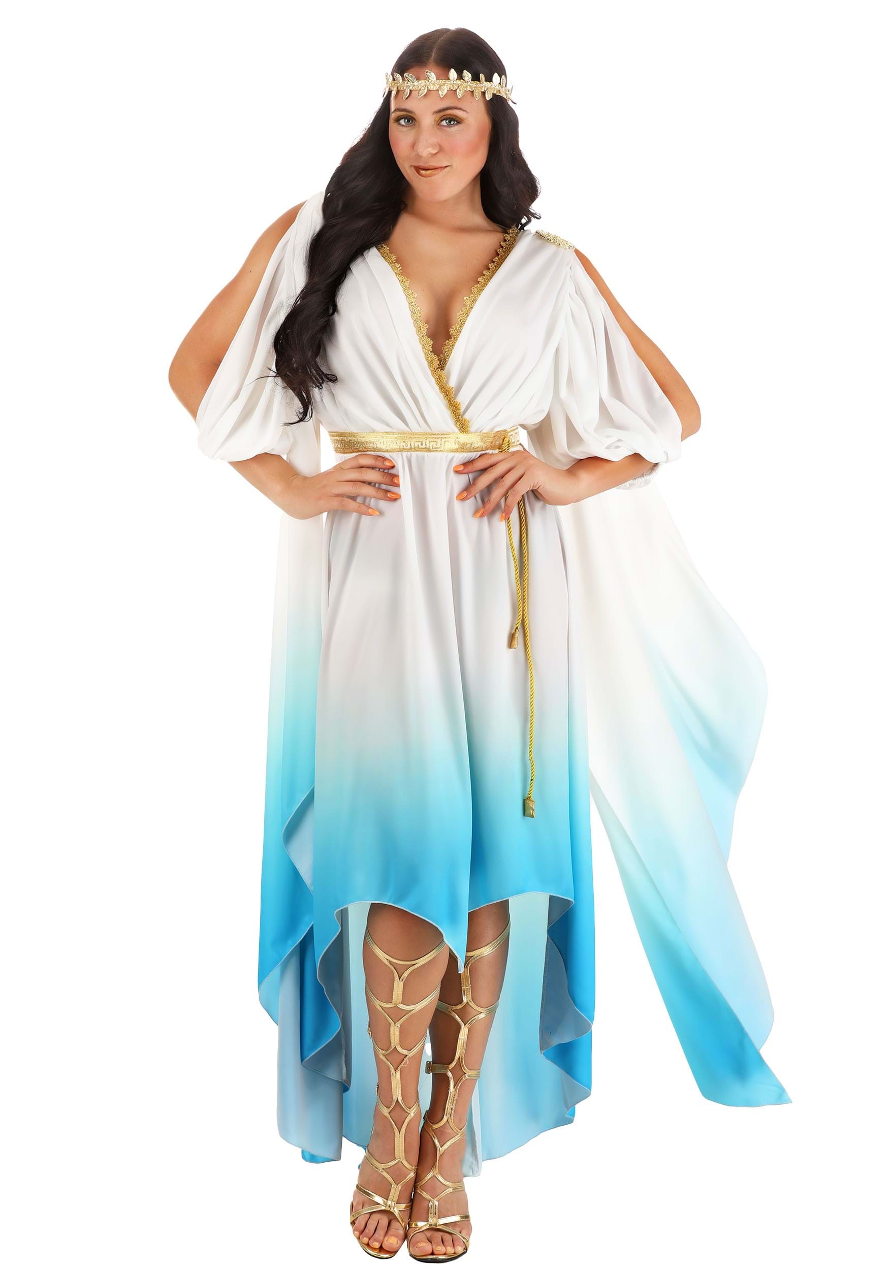 Deluxe Goddess Fancy Dress Costume For Women , Greek Goddess Fancy Dress Costumes