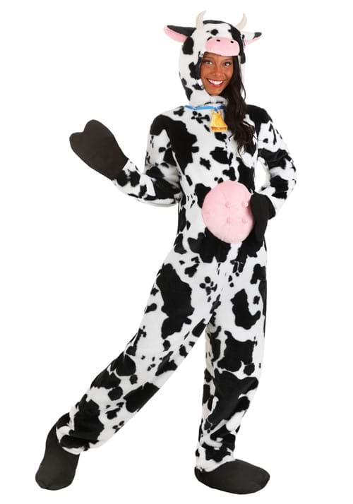 Adult Deluxe Plush Spotted Cow Costume