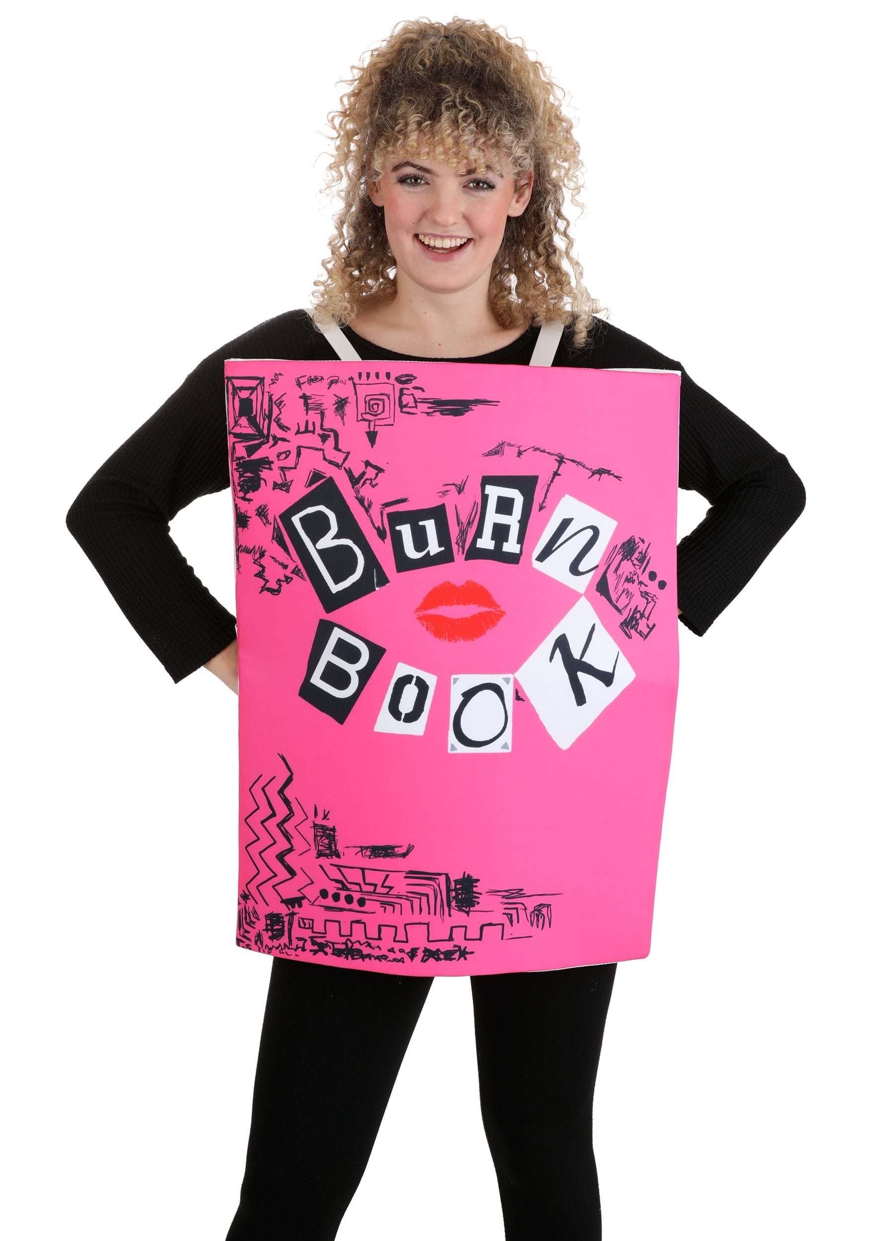 Burn Book Sandwich Board Adult Fancy Dress Costume , Mean Girls Fancy Dress Costumes