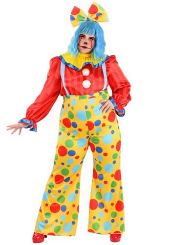 Plus Size Posh Polka Dot Clown Costume