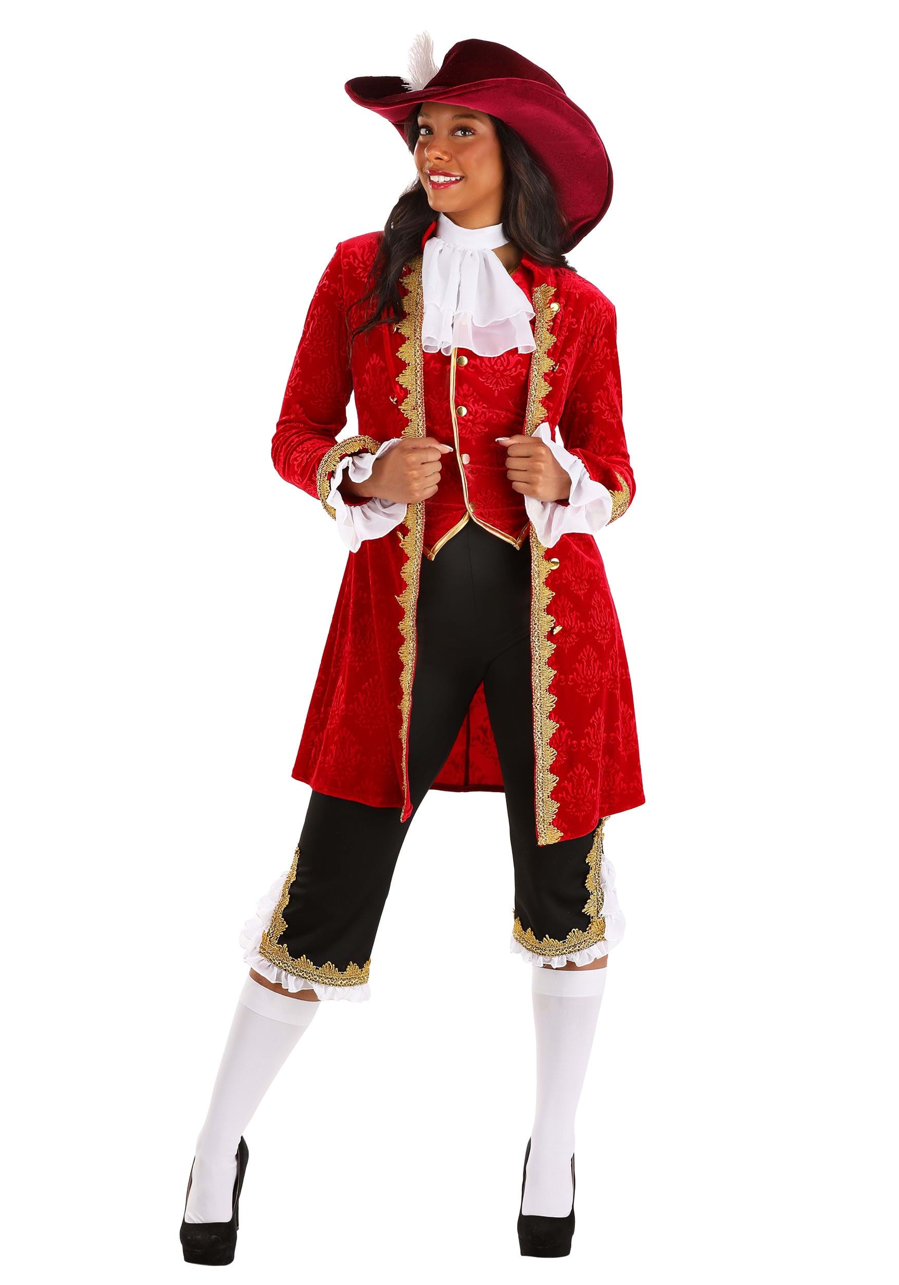 Deluxe Captain Hook Women's Fancy Dress Costume | Pirate Fancy Dress Costumes