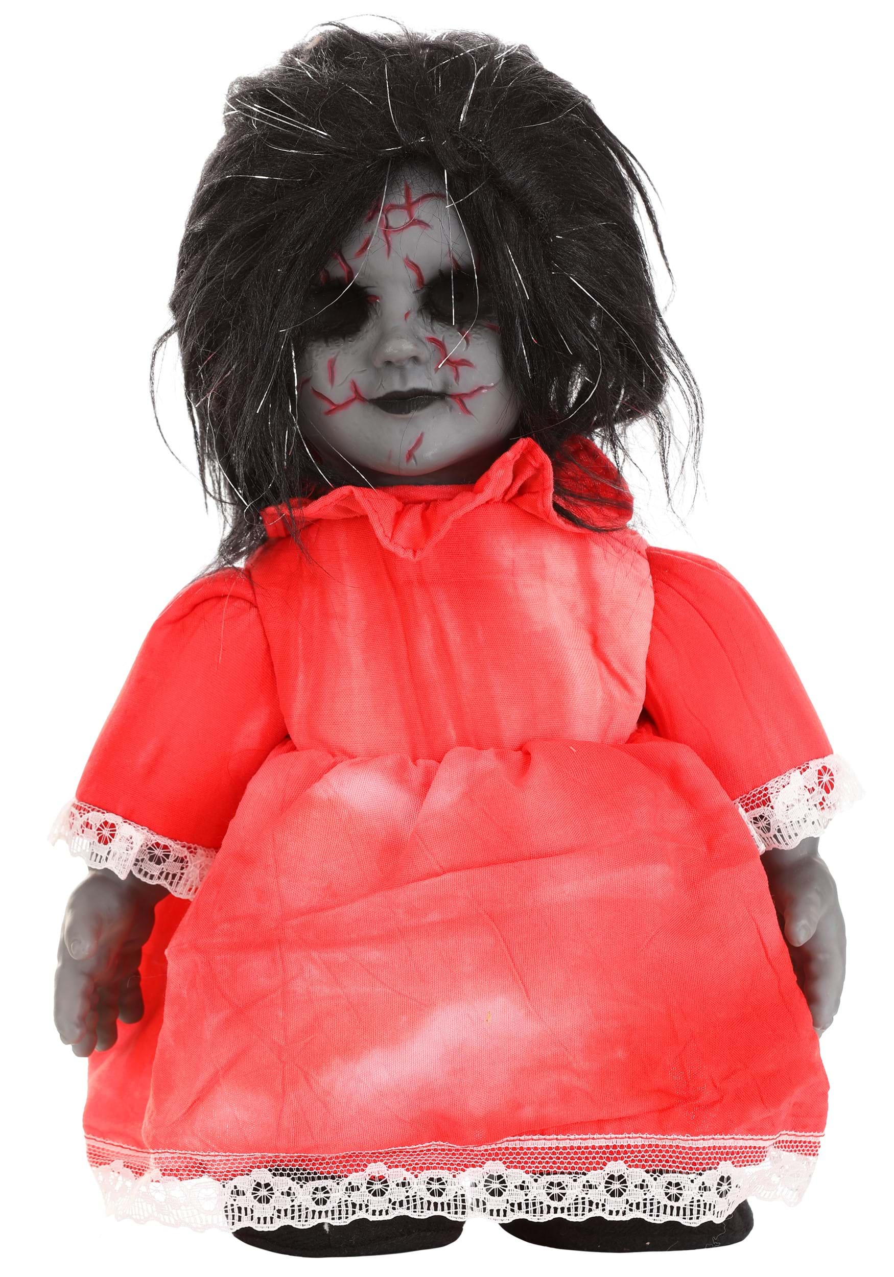 12-Inch Haunted Heather Doll Decoration , Scary Decorations