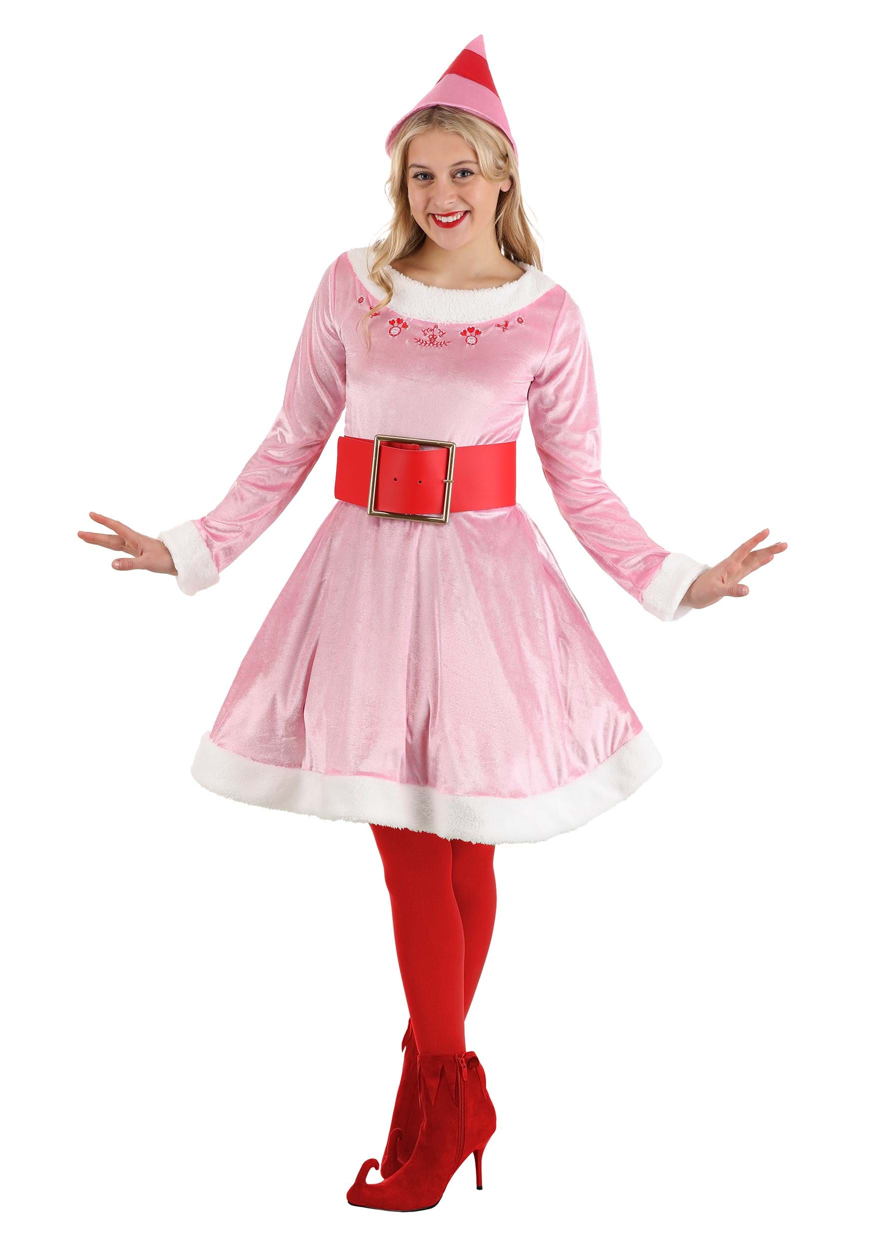 Photos - Fancy Dress ELF Jerry Leigh Women's Pink  Jovie  Costume Pink/Red/Wh 