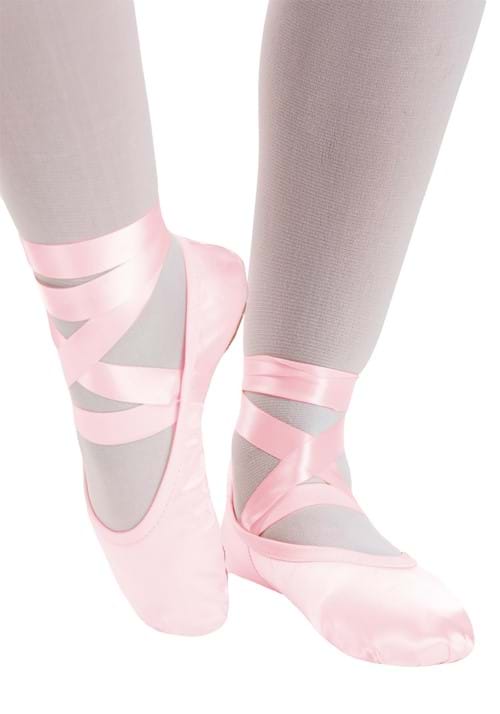 Adult Faux Satin Ballet Slipper