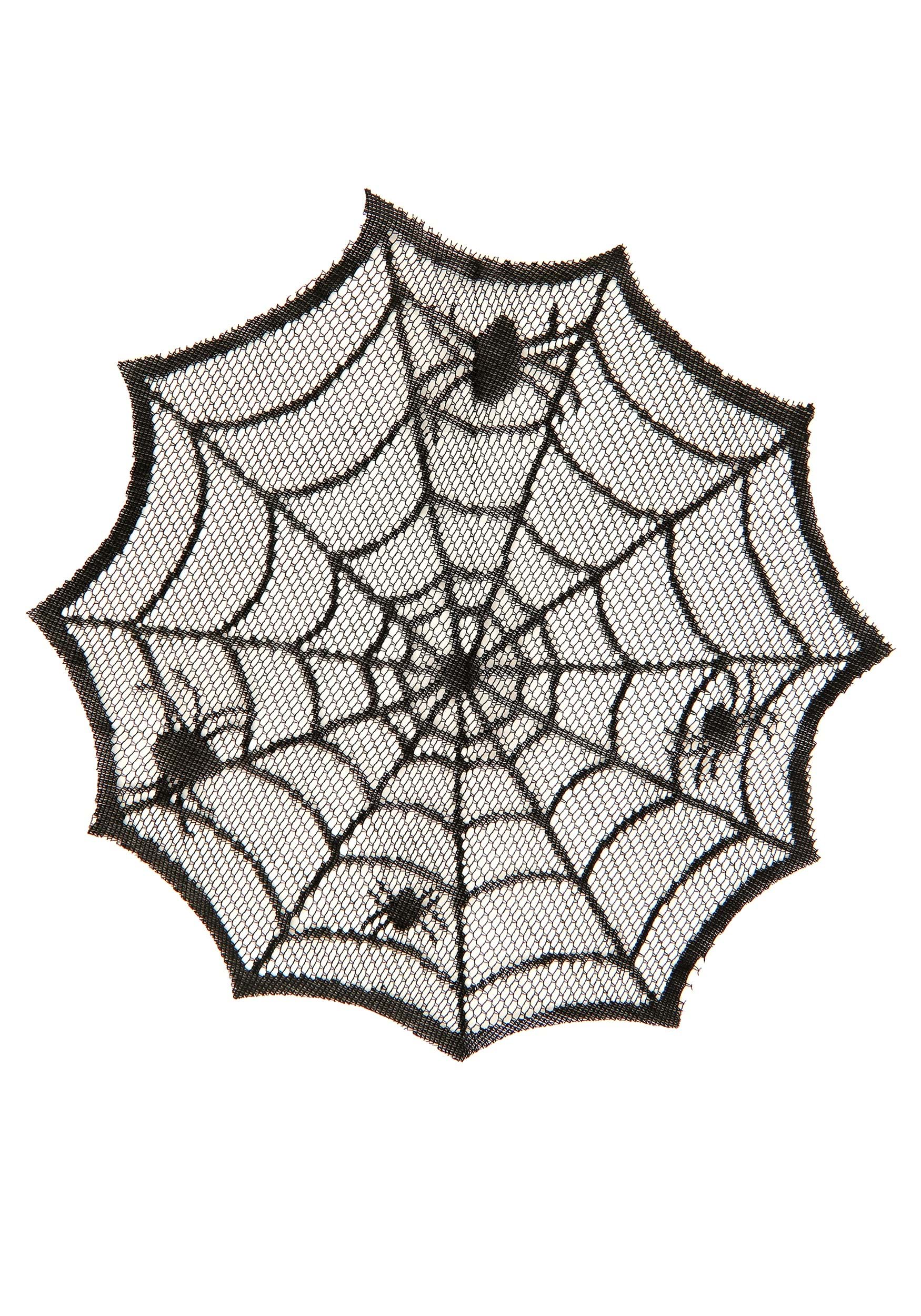 12-Inch Spider Web Black Placemat Table Decoration | Table Decorations
