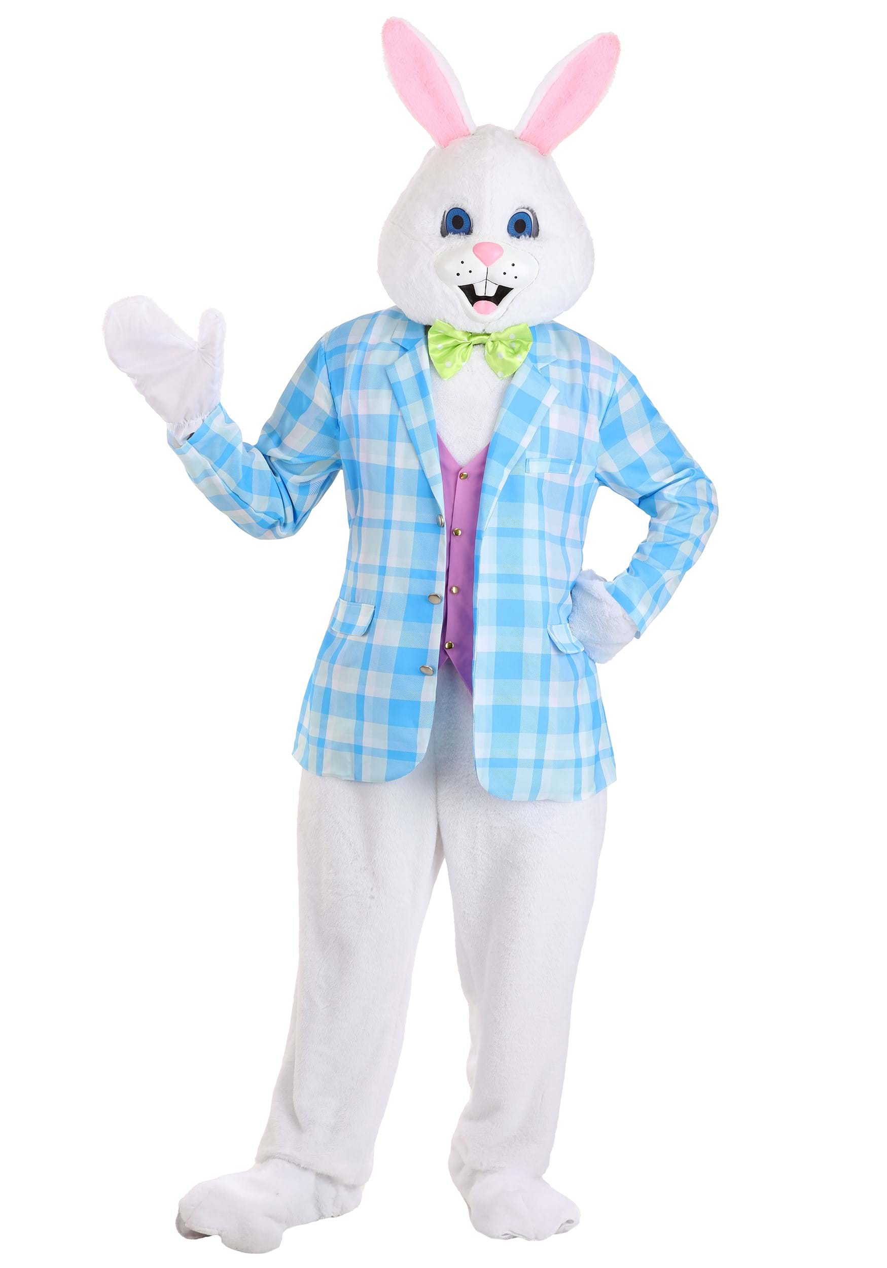 Deluxe Easter Bunny Mascot Adult Fancy Dress Costume , Easter Bunny Fancy Dress Costumes