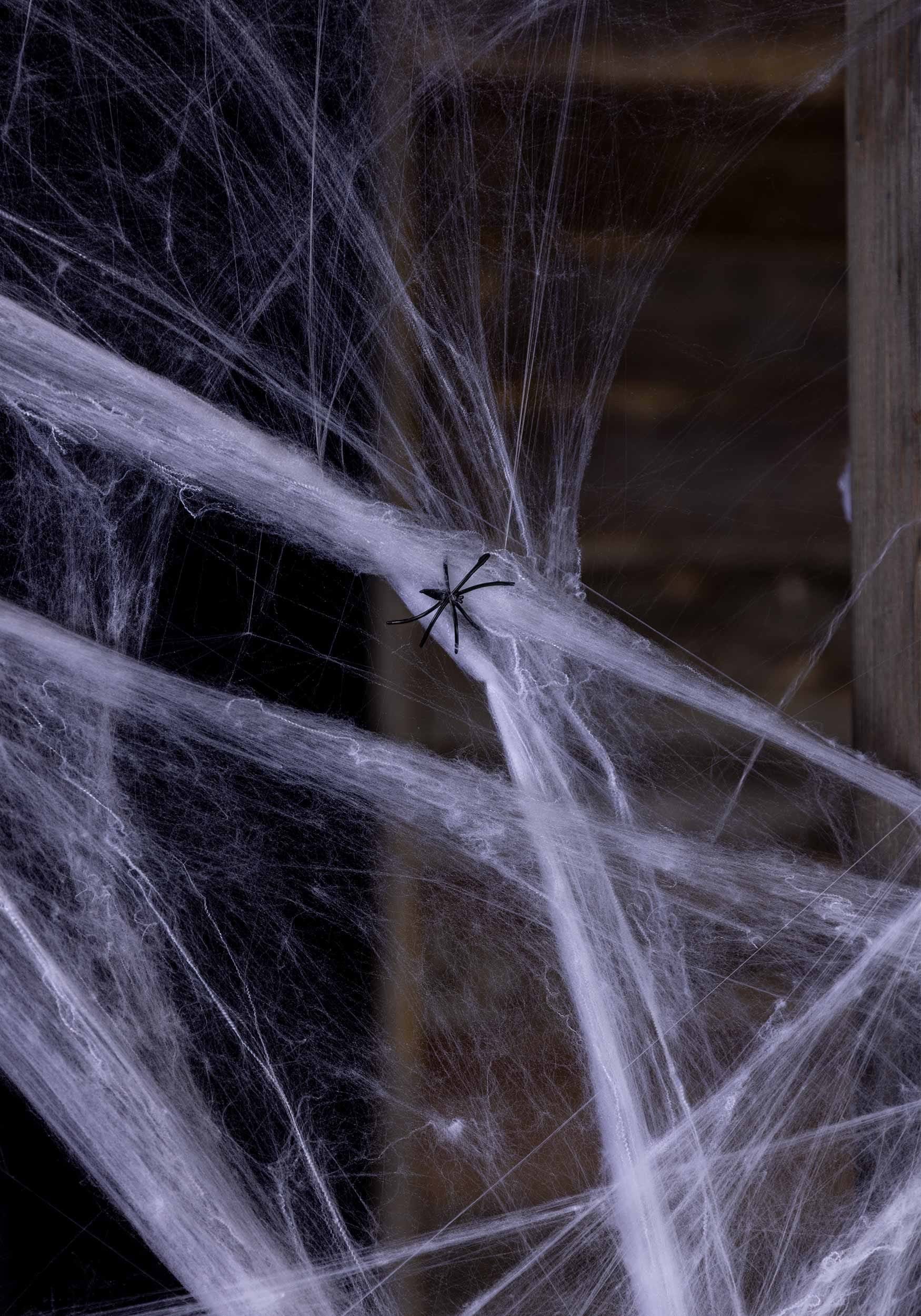 800 Square FT White Spider Web Halloween Prop , Spider Webs