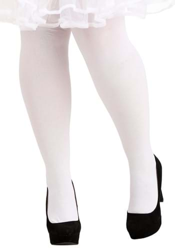 Women s Plus Size Deluxe White Tights