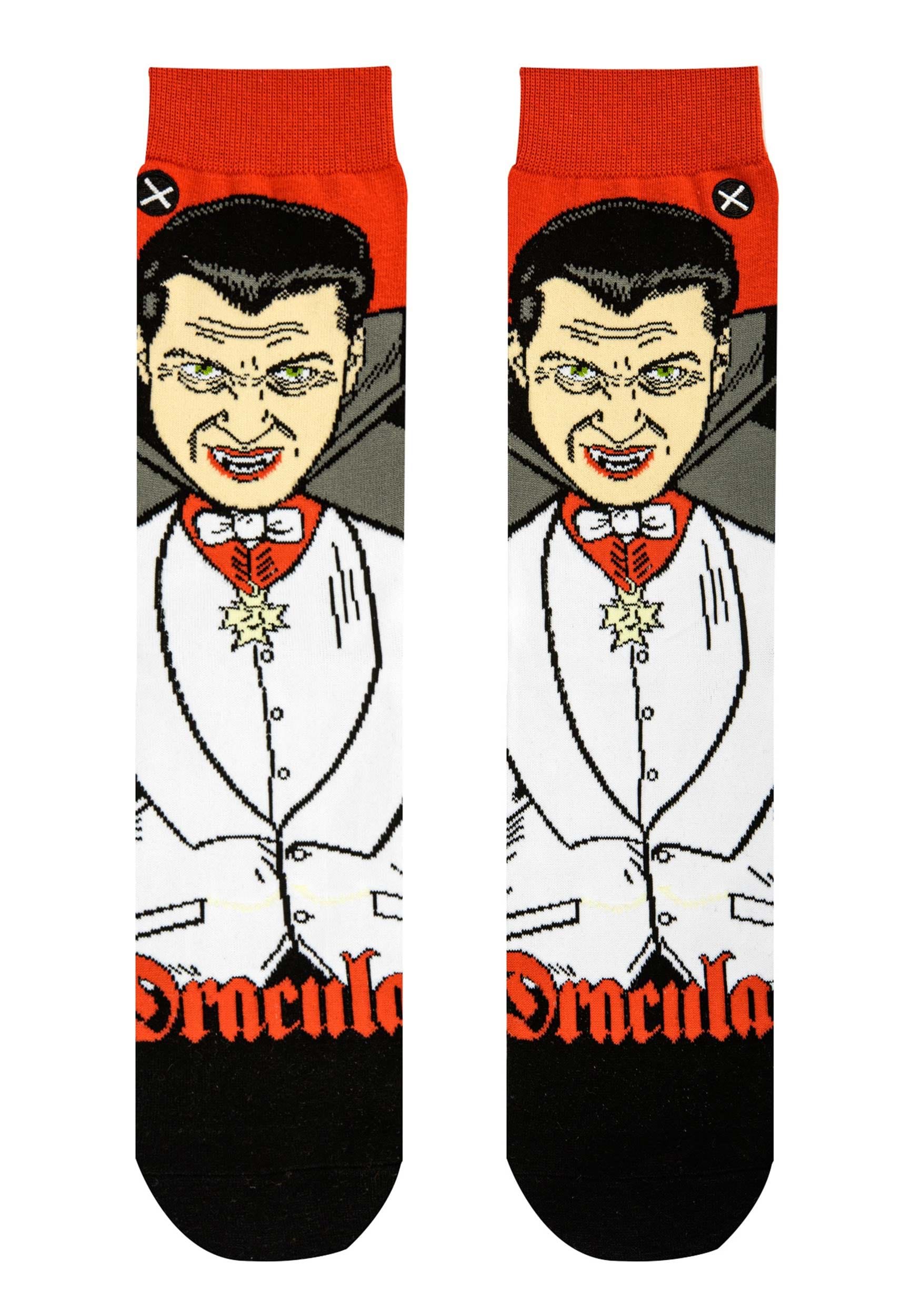 Dracula Crew Straight Adult Socks , Halloween Socks