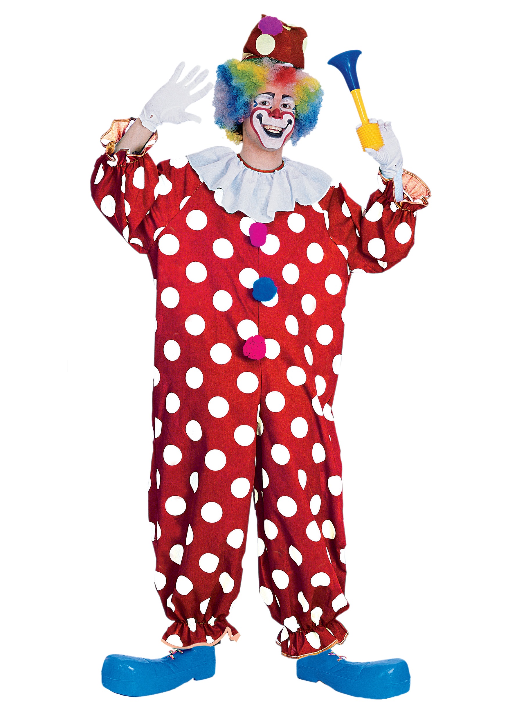 Adult Dotted Clown Costume - Funny Adult Clown Costumes