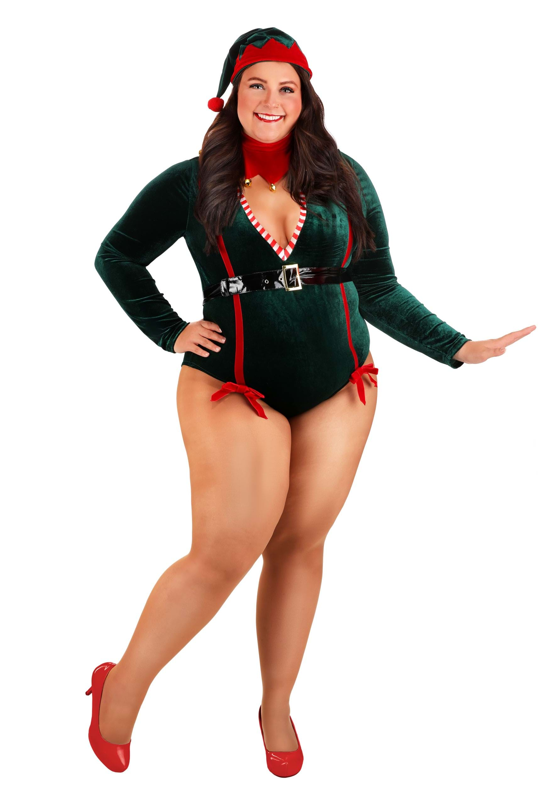 Plus Size Women's Sexy Santa Elf Fancy Dress Costume , Sexy Christmas Fancy Dress Costumes