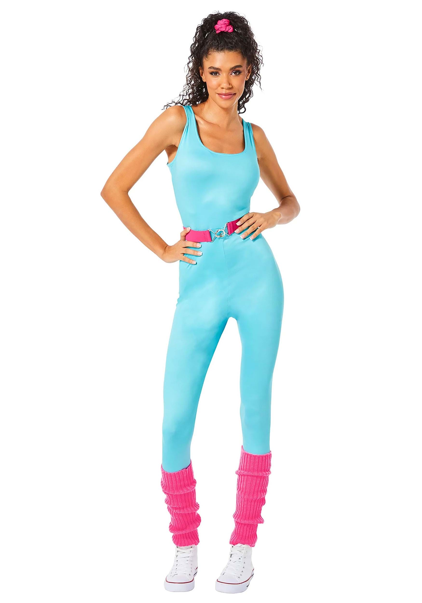 Women's Retro Aerobic Barbie Fancy Dress Costume | Doll Fancy Dress Costumes