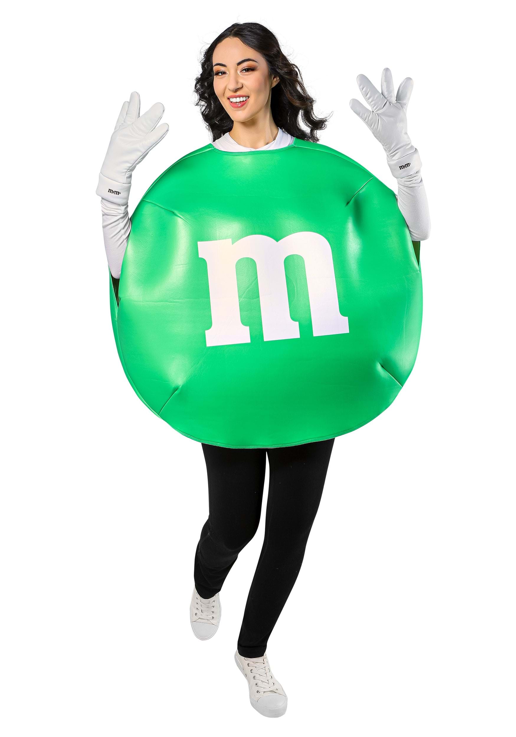Green M & M Adult Fancy Dress Costume