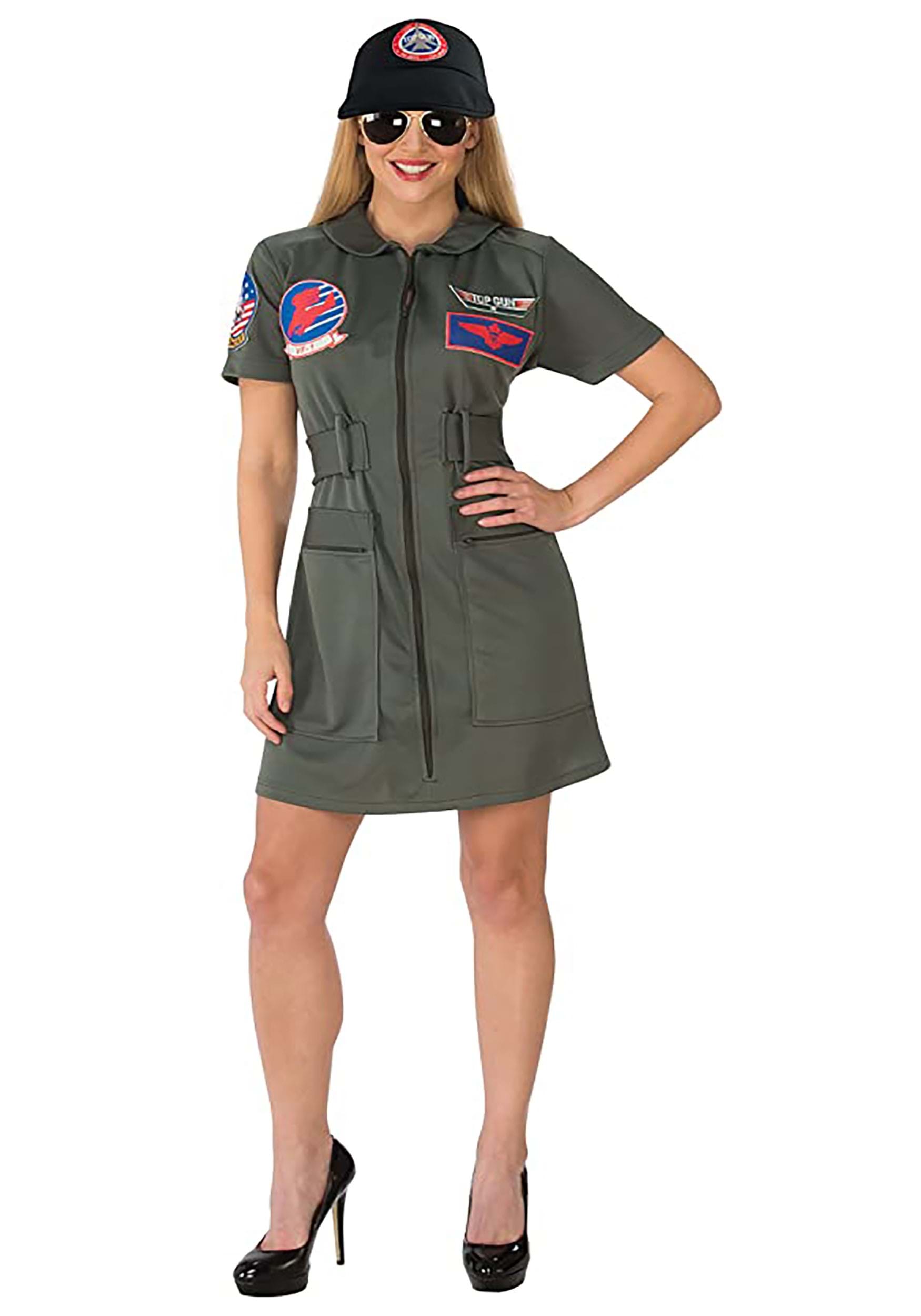 Women's Top Gun Fancy Dress Costume Dress
