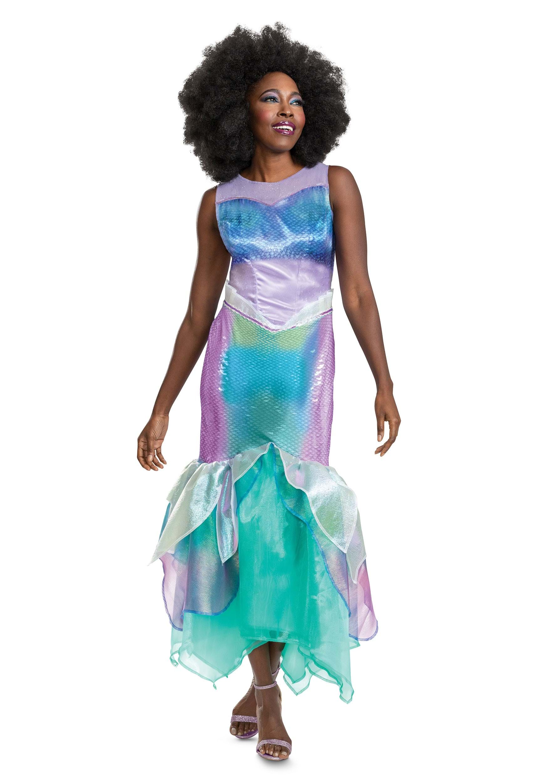 Adult Little Mermaid Live Action Deluxe Ariel Fancy Dress Costume