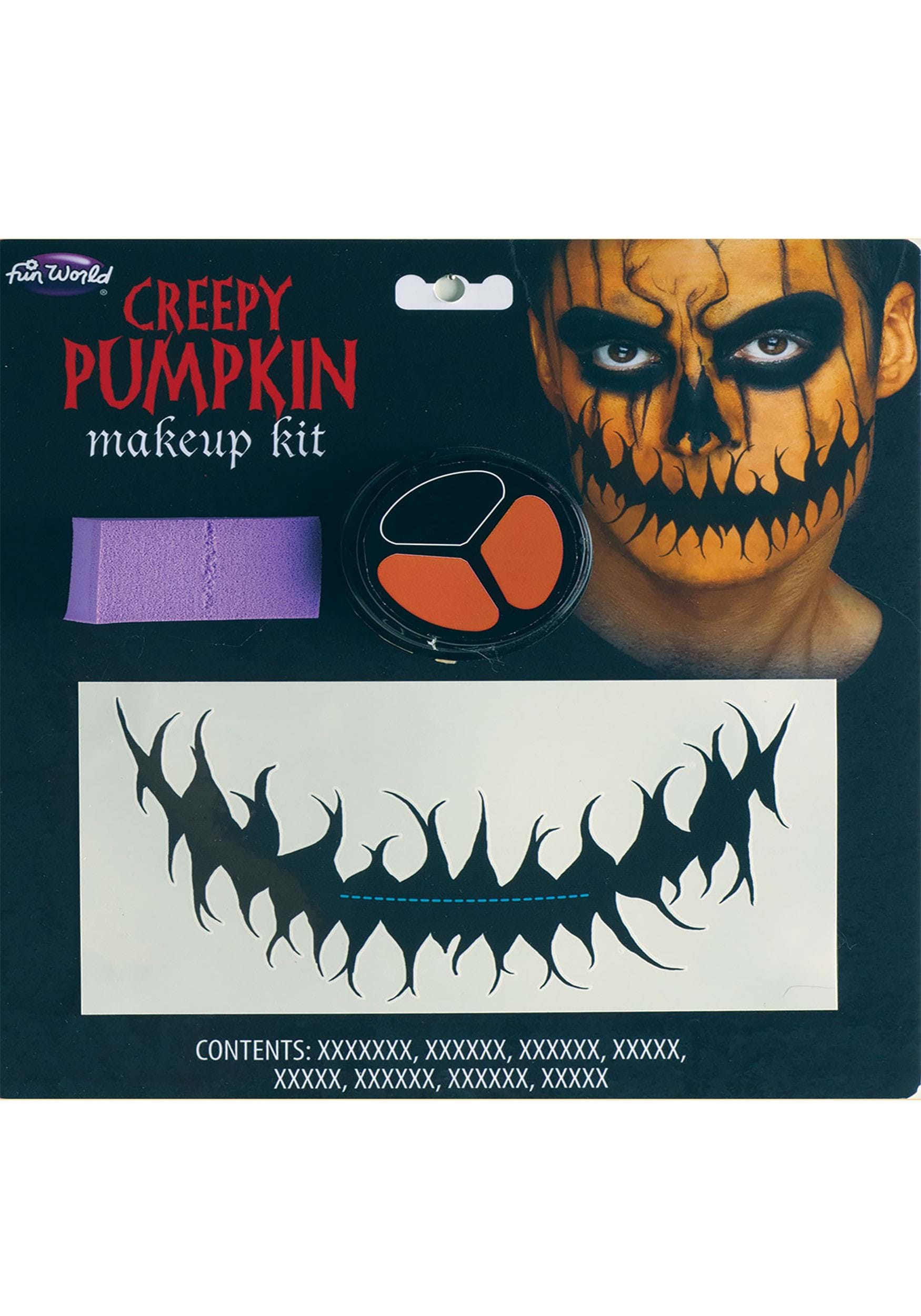 Creepy Halloween Pumpkin Fancy Dress Costume Makeup Kit